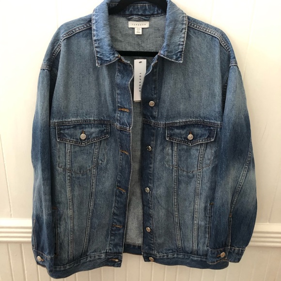 Top Shop Oversized Denim “Dad” Jacket - Picture 7 of 9